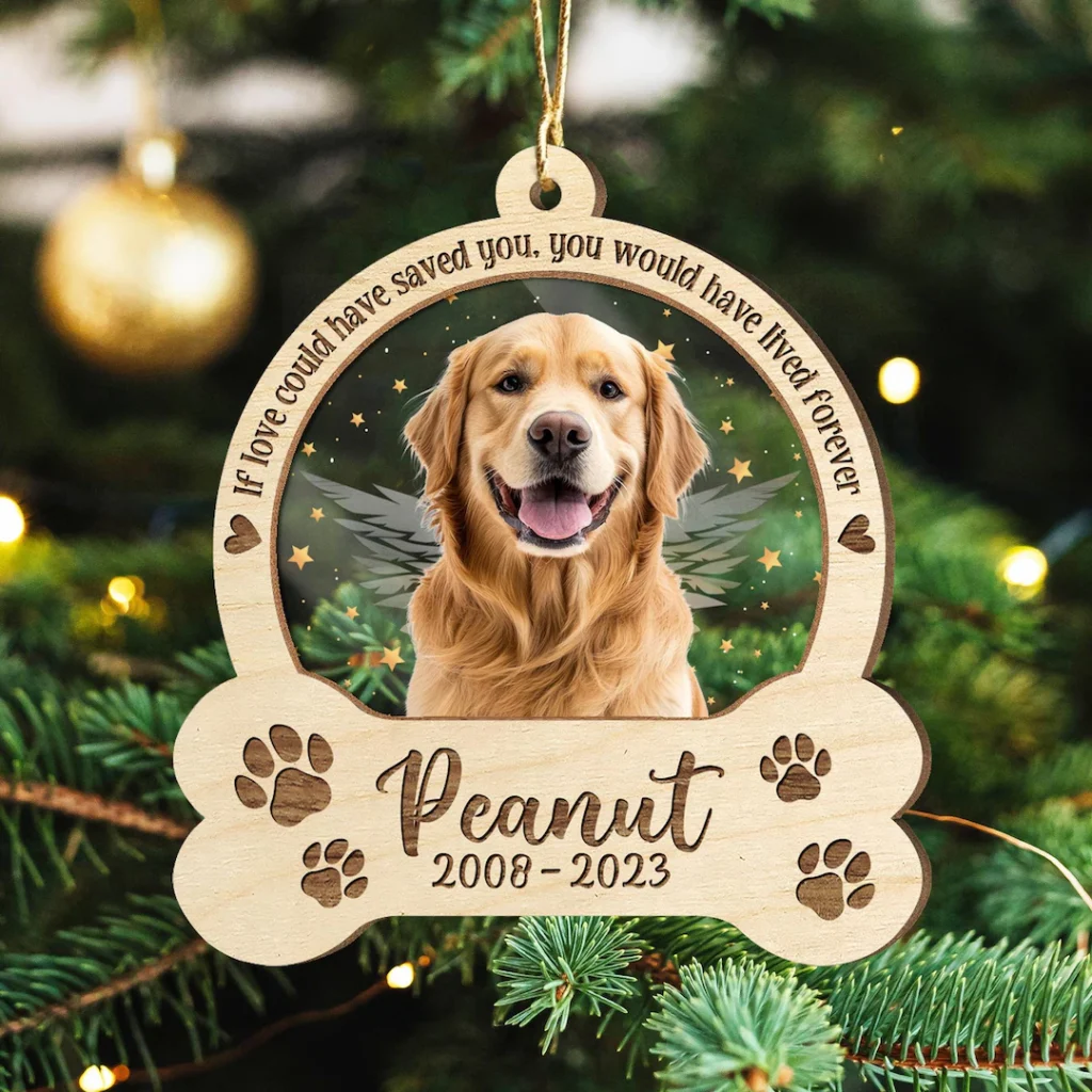 Dog Memorial Christmas Ornaments